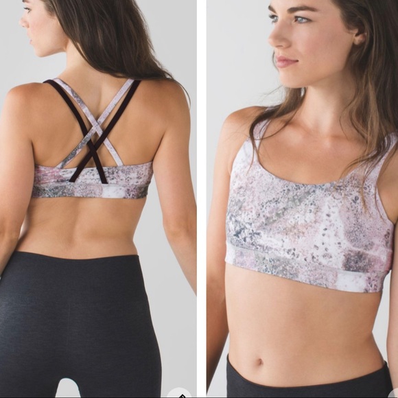lululemon athletica Other - 52. Lululemon Energy Bra In Sugar Crush/Multi Black Cherry Size 4